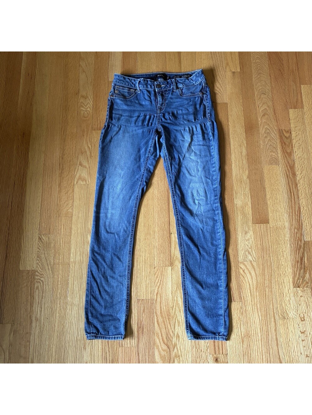 Miss Me Blue Mid-Rise Super Skinny Stretch Jeans Women’s Size 27 Pants Y2K Denim - Picture 2 of 8